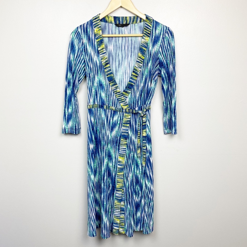 BCBGMaxazria Green Opal Wrap Dress